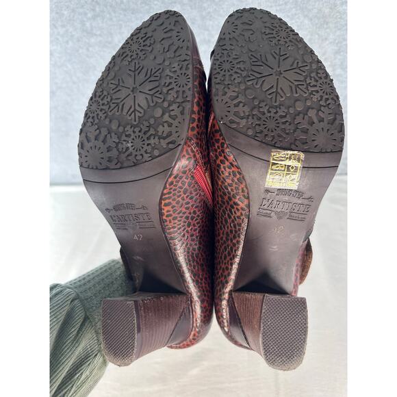L'Artiste by Spring Step Womens sz 42 (10.5-11) Fia Ankle Bootie Block Heel BOHO - Picture 6 of 14